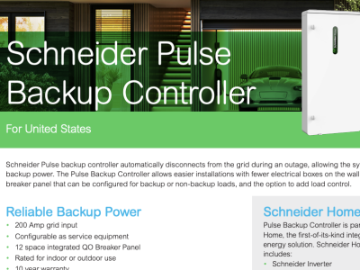 Schneider Pulse Backup Controller